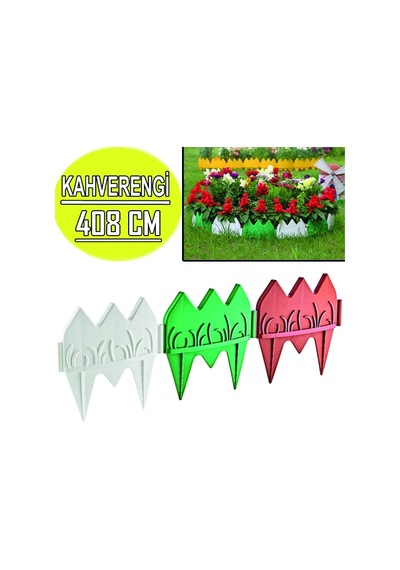 Dekoratif Çit Bahçe Çiti Peyzaj Koruma Çiti Kahverengi 408 Cm