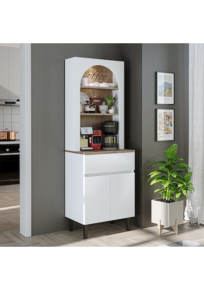 60 Cm Ledli Kahve Köşesi, Çok Amaçlı Dolap,2 Kapaklı 1 Çekmeceli Kiler Dolabı,mutfak Dolabı Atlantik Çam - Beyaz 60 Cm Ledli Kahve Köşesi, Çok Amaçlı Dolap,2 Kapaklı 1 Çekmeceli Kiler Dolabı,mutfak Dolabı Atlantik Çam - Beyaz