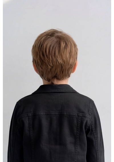 Esila Kids Erkek Çocuk Gabardin Ceket Yazlık İnce Ceket Siyah