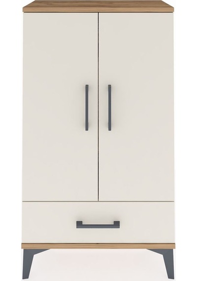 Arges Komodin 3 Raflı Tek Çekmeceli 2 Kapaklı 60x30x106 Çam-a... Çam
