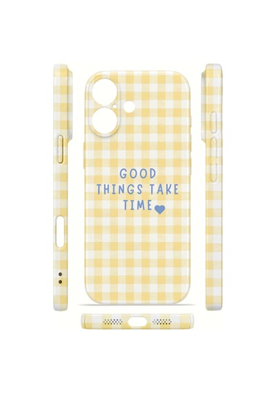 Apple iPhone Uyumlu 17 Vorian İnce Kamera Korumalı Mika Kılıf Good Things Gingham Good Things Gingham Mika