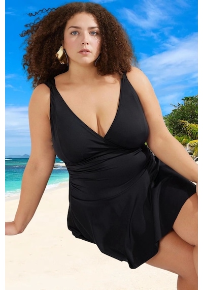 Ersefa Konforlu Plus Size Mayo Tasarım Büyük Beden Her Bedende Şıklık Pl Siyah