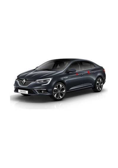 Renault Megane-4 2016 Ve Üzeri Krom Cam Çıtası Sedan 6 Parça Paslanmaz Çelik