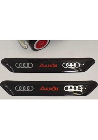 Audi Logo Çamurluk Yanı Ve Ayna Metalize Damla Desen 3M Logo Arma