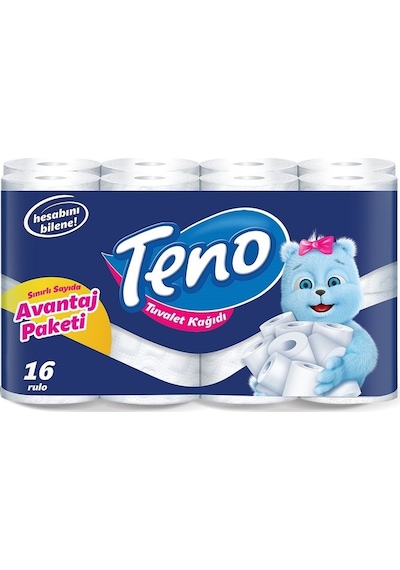 Teno Çift Katlı Ultra Tuvalet Kağıdı 16 Rulo