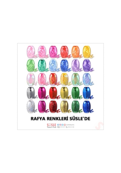 Rafya, 5 Mm X 10 Mt - Metalik Yeşil
