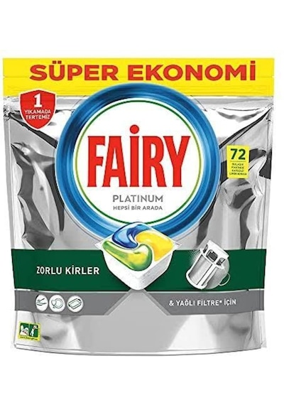Fairy Platinum Bulaşık Makinesi Deterjanı 72 Tablet