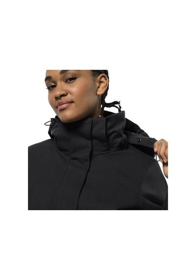 Jack Wolfskin Fıerce Wınd Parka W Siyah Siyah