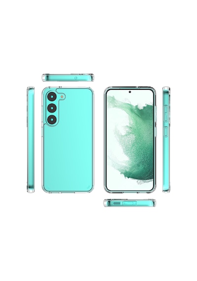 Galaxy S23 Plus Kılıf Zore Coss Şeffaf Sert Silikon Kılıf