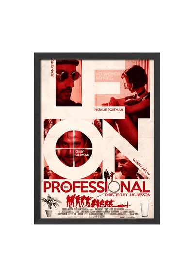 Leon Siyah Ahşap Çerçeveli Poster, Dizi Duvar Tablosu