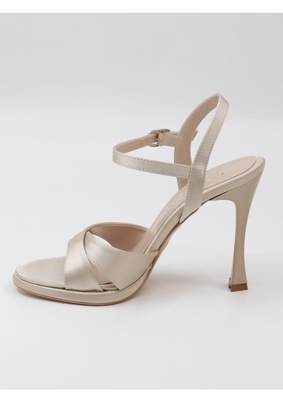 Nesilshoes Nesil Shoes Uraz 700 Ten Saten Topuklu Kadın Sandalet
