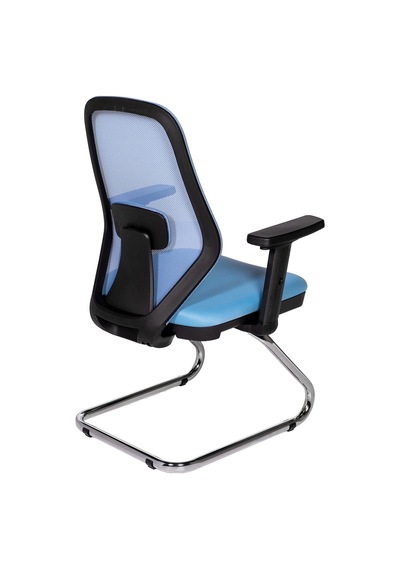 Ofisbazaar Dali Fileli Misafir Koltuğu Ergonomik Toplantı Ve Bekleme Koltuğu Açık Mavi Açık Mavi