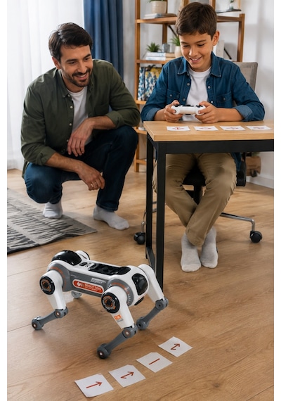 Brb1 Akıllı Robot Köpek Sesli Komutlu, 2.4 Ghz Kumandalı, Programlanabilir, Işıklı Ve Müzikli