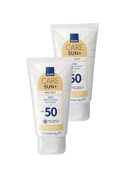 Avon Sun+ Protect Yüz İçin Parlaklık Kontrolü Güneş Kremi SPF50 2 x 50 ML