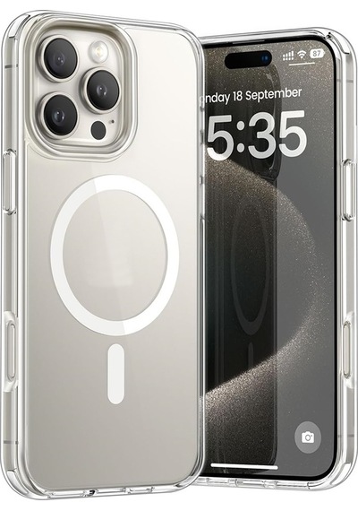 Apple Uyumlu Adige iPhone 16 Pro Max Uyumlu Kılıf Sert Mika Magsafe Kablosuz Şarj Özellikli Sararma Yapmaz -