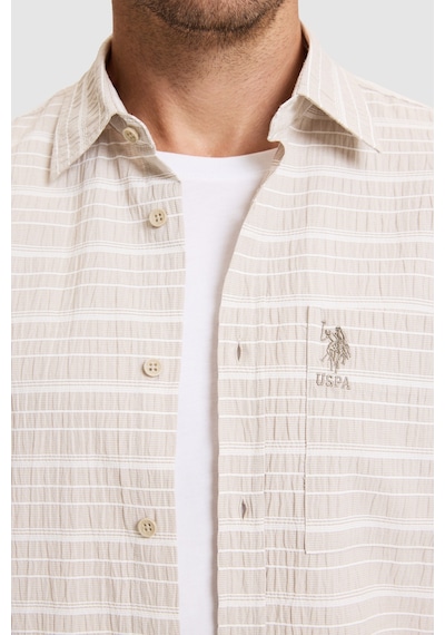 U.S. Polo Assn. Erkek Taş Uzun Kollu Gömlek 50324782 Vr049 Taş Rengi