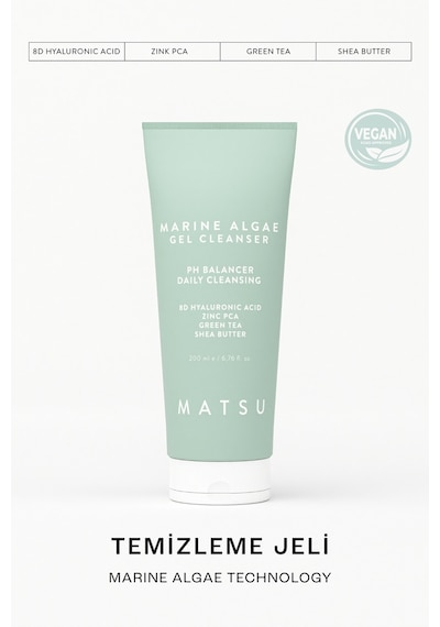 MatsuMarine Algae Sebum Ph Dengeleyici Günlük Temizleme Jeli 200 ML
