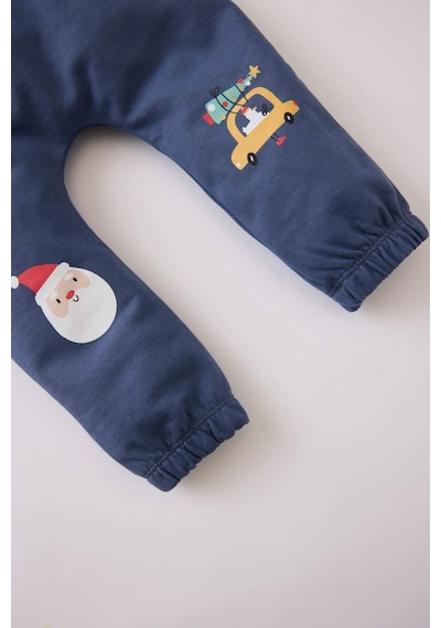 DeFacto Erkek Bebek Yılbaşı Temalı Beli Lastikli Eşofman Altı D6505A524WNIN254 İndigo
