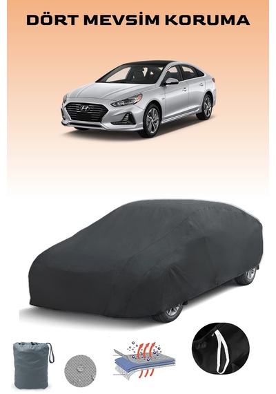 Siyah, Hyundaı Sonata Hybrıd 2017 - 2021, Araba Brandası, Oto Örtüsü, Araba Çadırı Siyah