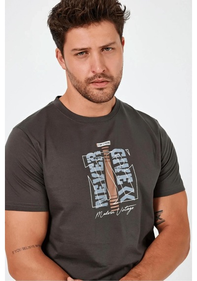 Alexander Gardi Baskılı Regular Fit T-shirt E24-00213 Haki