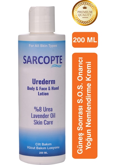Sarcopte Urederm S.o.s. Güneş Sonrası Onarıcı ve Yoğun Nemlendirici Bakım Kremi 200 ML