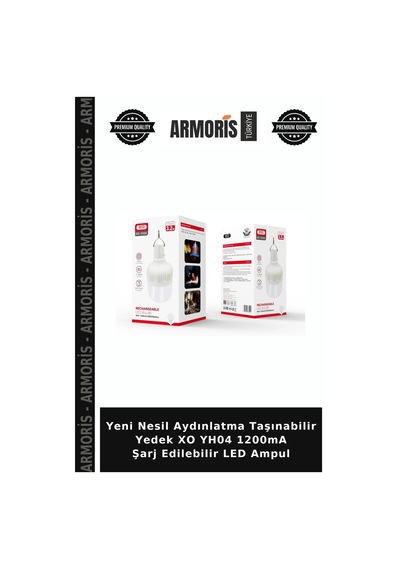 Yeni Nesil Aydınlatma Taşınabilir Yedek Xo Yh04 1200ma Şarj Edilebilir Led Ampul