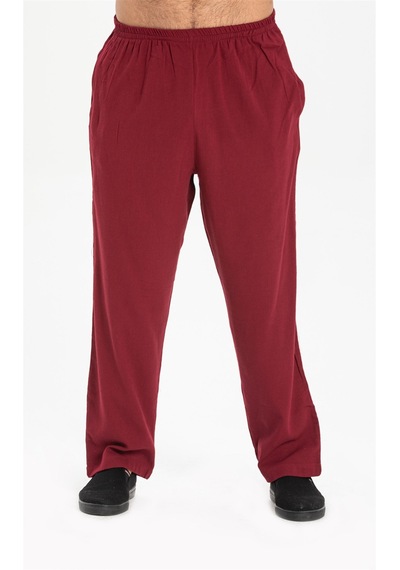 Eliş Şile Bezi Şile Bezi Erkek Şalvar Pantolon Bordo Brd Bordo