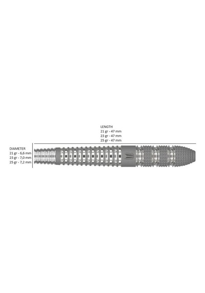 Target Barney25 % 90 Tungsten Sp Çelik Uçlu Dart Oku