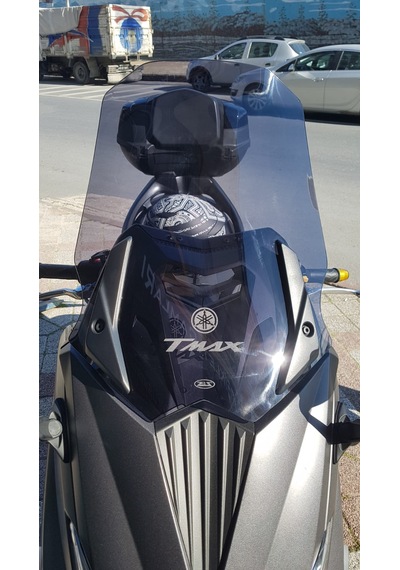 2015-18 Yamaha Tmax 530 Ön Uzun Cam Koyu Füme Zeus 58cm 4mm