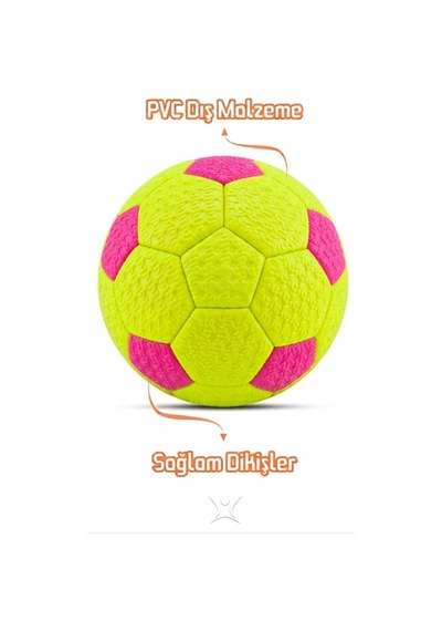 Hentbol Topu Renkli Soft Katman Çocuk Mini Futbol Topu No:1 İç Mekan Minik Top Turuncu