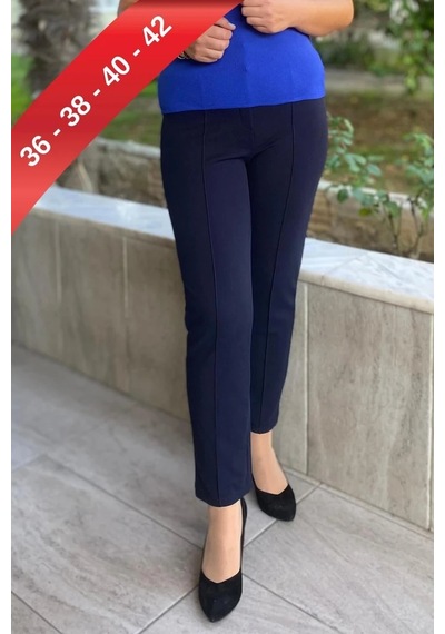 Dertsiz Lacivert Boru Paca Toparlaycı Pantolon Lacivert
