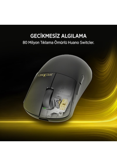 James Donkey Jdm11 Paw3311 12.000dpı Triple Mode Kablolu/bluetooth/2.4g Siyah Gaming Mouse