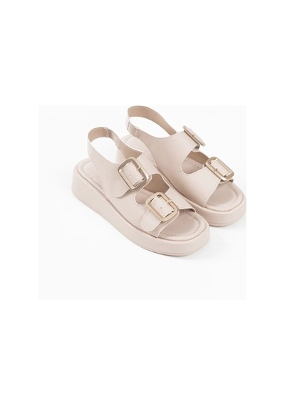 Trendella Bej Cilt Kadın Sandalet Tr17my02c Siyah