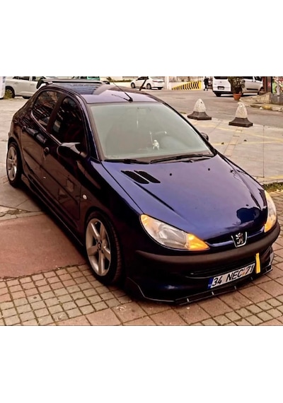 Sts Oto Aksesuar Peugeot 206 1998-2012 Uyumlu Batman Yarasa Ayna Kapağı Piano Black Abs Plastik (01)