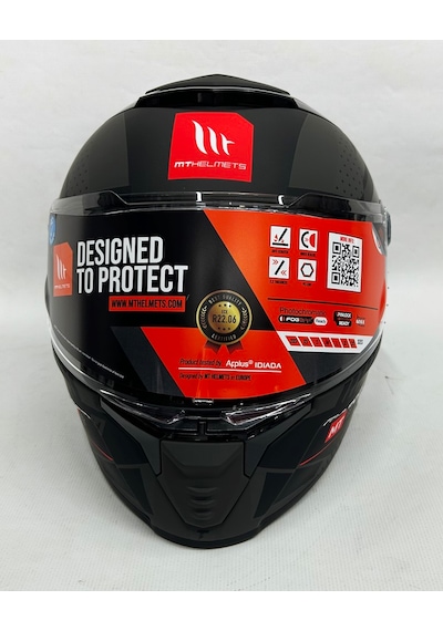 Şeffaf Güneş Vizörlü + Mt Thunder 4sv Luminence D1 Kapalı Kask Mat Siyah