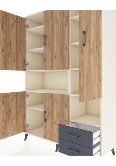 Hyperion Dolap 10 Raflı 2 Çekmeceli 5 Kapaklı 132x44x195 Aytaşı-çam/antrasit Atlas Çam/antrasıt Hyperion Dolap 10 Raflı 2 Çekmeceli 5 Kapaklı 132x44x195 Aytaşı-çam/antrasit Atlas Çam/antrasıt