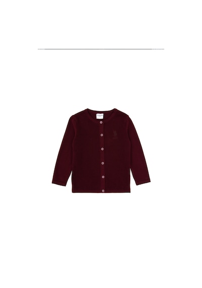 U.S. Polo Assn. Kız Çocuk Bordo Düğmeli Bisiklet Yaka Triko Hırka 50316292-VR177