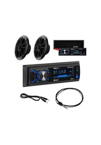 Boss Audio Systems Mcbk634B.6 Usb, Aux Girişli Bluetoothlu Hoparlörlü Marin Teyp Seti