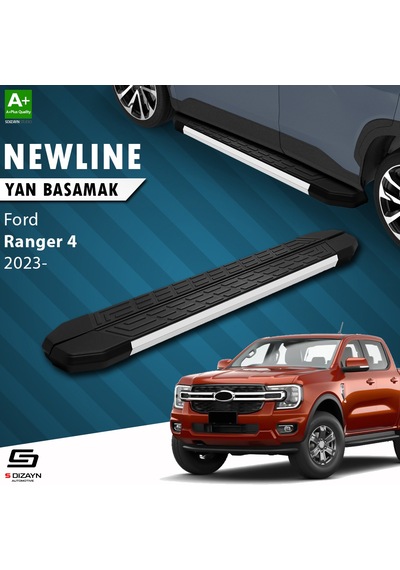 S-dizayn Ford Ranger 4 Newline Aluminyum Yan Basamak 203 Cm 2023 Üzeri A+ Kalite