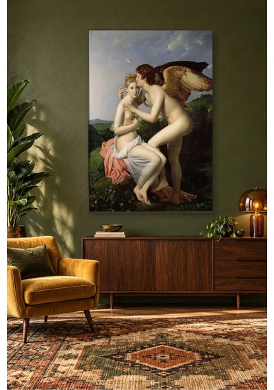 Fida Gerard Psyche Ve Eros İlk Öpücük Canvas Tablo Çok Renkli