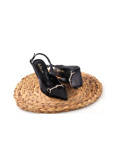 Papuçcity Sprs 02833 8,5 Cm Topuklu Kadın Arkası Açık Stiletto Ayakkabı 001