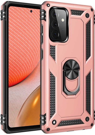 Samsung Uyumlu Galaxy A72 Kılıf Zore Vega Kapak Rose Gold