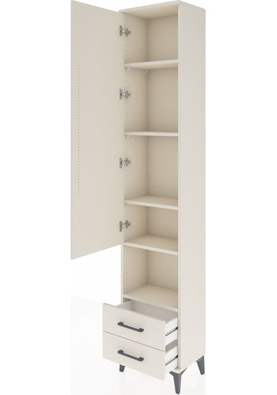 Arges Dolap 5 Raflı 2 Çekmeceli Tek Kapaklı 44x30x221 Aytaşı-... Aytaşı