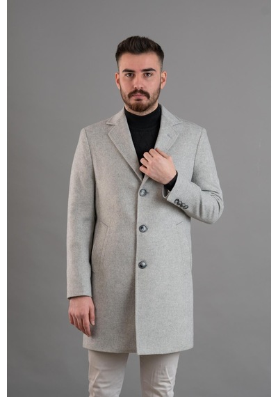 Sir Slimfit Erkek Kaşe Kaban 001