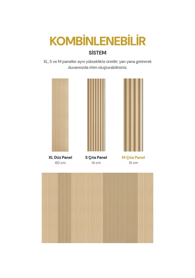 Vilo Mpc M Çıta Duvar Paneli Harmony Wood 265cm Yapıştırmalı Montaj - Neme Ve Darbeye Dayanıklı