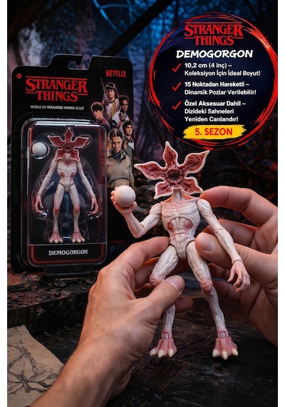 Stranger Things Demogorgon Figür 10 Cm Jazwares Hareketli Koleksiyon Oyuncak Funko Pop