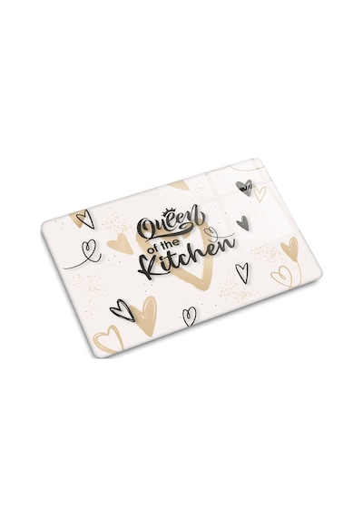 Cam Kesme Tahtası|Queen Of The Kitchen Love|20cm x 30cm