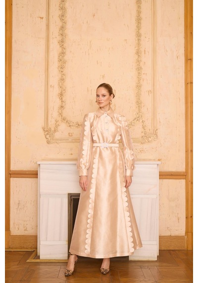 Senna Carter Dress Bej BEJ