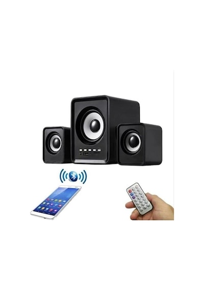 Torima D23 Bluetooth Hoparlör 3.5mm Jack Kablolu Bilgisayar Hoparlörü Siyah