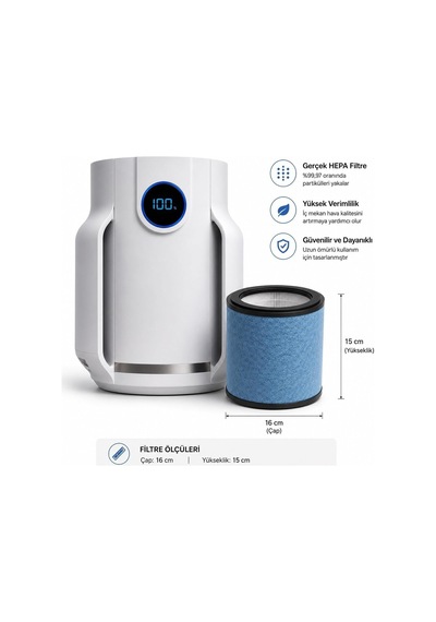Tr Shark Neverchange5 Compact Pro Hp070 Hava Temizleyicisi Uyumlu Hepa Filtre - Hp070 Serisi Genel